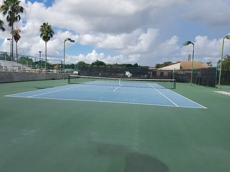 UCF Tennis Court Chalked Out Less Than 2 Years Old