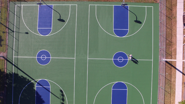 Basketball court resurfacing