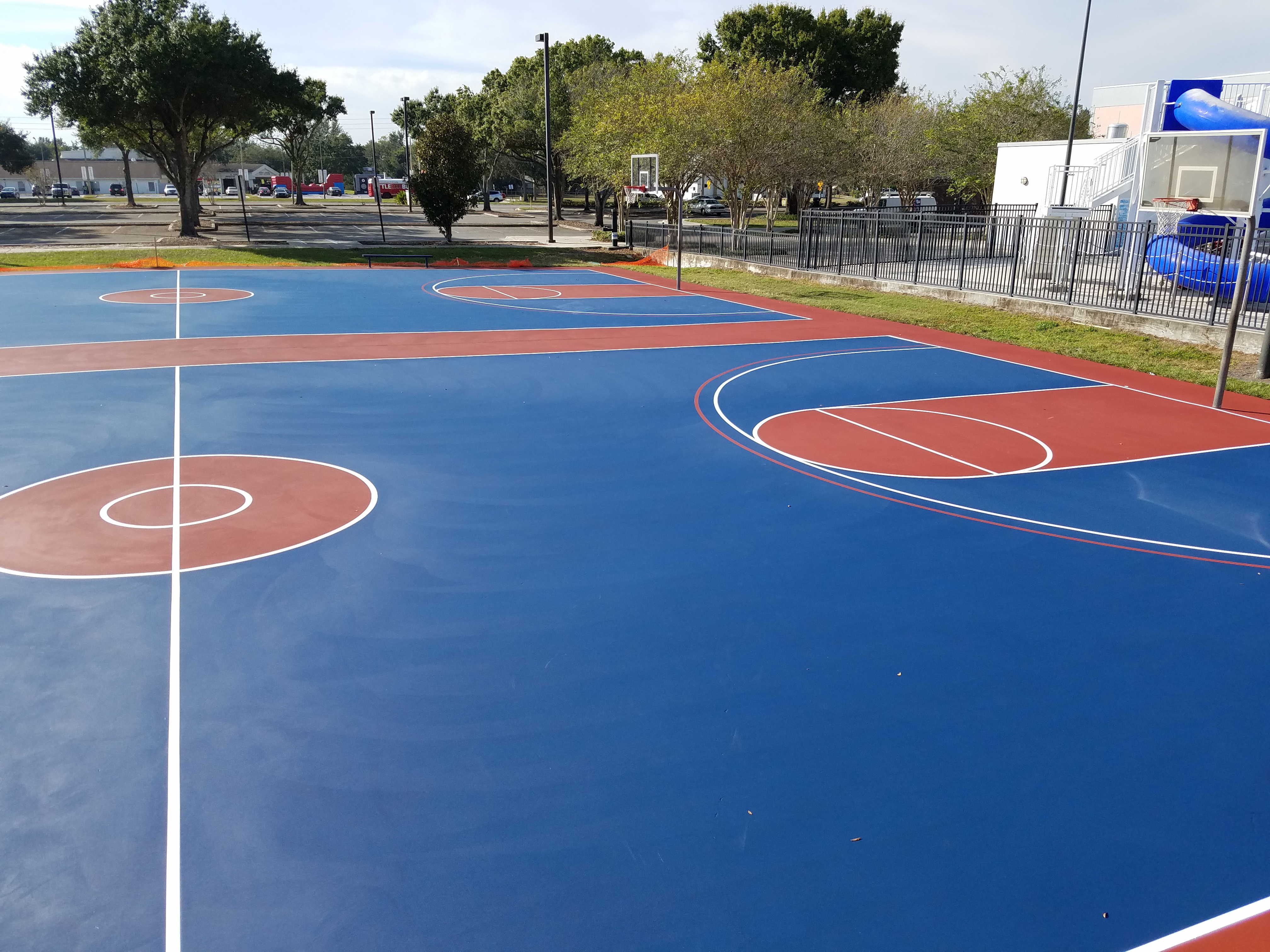 Basketball court resurfacing
